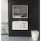 Castello Usa Thames 36-inch White Vanity Set with White Top and Gold Handles CB-MC-36W-GLD-20146-WH - alternate 5